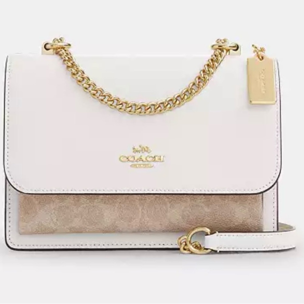 💯 Coach Klare Cream and Tan Crossbody Bag